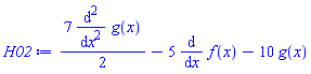 (7/2)*(diff(diff(g(x), x), x))-5*(diff(f(x), x))-10*g(x)