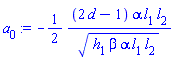 -(1/2)*(2*d-1)*alpha*l[1]*l[2]/(h[1]*beta*alpha*l[1]*l[2])^(1/2)
