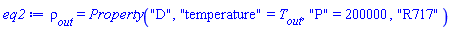 rho__out = ThermophysicalData:-CoolProp:-Property("D", "temperature" = T__out, "P" = 200000, "R717")