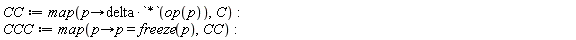 CC := map(proc (p) options operator, arrow; delta*(`*`(op(p))) end proc, C):