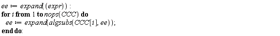 ee := expand(expr):