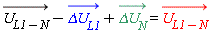 `#mover(mi("U"),mo("&rarr;"))`[L1-N]-`#mover(mi("&Delta;U",mathcolor = "blue"),mo("&rarr;",mathcolor = "blue"))`[L1]+`#mover(mi("&Delta;U",mathcolor = "#339966"),mo("&rarr;",mathcolor = "#339966"))`[N] = `#mover(mi("U",mathcolor = "red"),mo("&rarr;",mathcolor = "red"))`[L1-N]