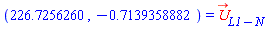(226.7256260, -.7139358882) = `#mover(mi("U",mathcolor = "red"),mo("&rarr;",mathcolor = "red"))`[L1-N]