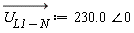 `#mover(mi("U"),mo("&rarr;"))`[L1-N] := `&angle;`(230.0, 0)
