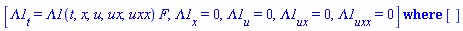 `casesplit/ans`([diff(Lambda1(t, x, u, ux, uxx), t) = Lambda1(t, x, u, ux, uxx)*F(t), diff(Lambda1(t, x, u, ux, uxx), x) = 0, diff(Lambda1(t, x, u, ux, uxx), u) = 0, diff(Lambda1(t, x, u, ux, uxx), ux) = 0, diff(Lambda1(t, x, u, ux, uxx), uxx) = 0], [])