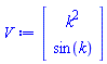 Vector(2, {(1) = k^2, (2) = sin(k)})