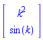 Vector(2, {(1) = k^2, (2) = sin(k)})