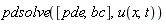 pdsolve([pde, bc], u(x, t))