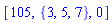 [105, {3, 5, 7}, 0]