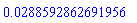 0.288592862691956e-1