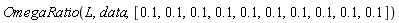 OmegaRatio(L, data, [.1, .1, .1, .1, .1, .1, .1, .1, .1, .1])