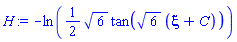 -ln((1/2)*6^(1/2)*tan(6^(1/2)*(xi+C)))