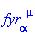 fyr[alpha, `~mu`]
