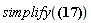 "simplify(?)"
