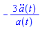 -3*(diff(diff(a(t), t), t))/a(t)