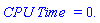 `CPU Time ` = 0.