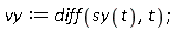 vy := diff(sy(t), t);