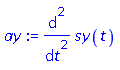 diff(diff(sy(t), t), t)