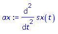 diff(diff(sx(t), t), t)