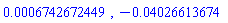 0.6742672449e-3, -0.4026613674e-1
