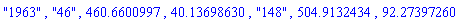 "1963", "46", 460.6600997, 40.13698630, "148", 504.9132434, 92.27397260