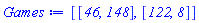 [[`46`, `148`], [`122`, `8`]]