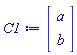 Vector(2, {(1) = a, (2) = b})