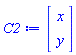 Vector(2, {(1) = x, (2) = y})