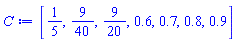 [1/5, 9/40, 9/20, .6, .7, .8, .9]