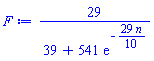 29/(39+541*exp(-(29/10)*n))