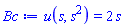u(s, s^2) = 2*s