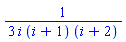 (1/3)/(i*(i+1)*(i+2))