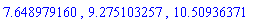 7.648979160, 9.275103257, 10.50936371