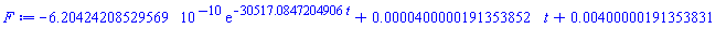 -HFloat(6.204242085295688e-10)*exp(-HFloat(30517.084720490617)*t)+HFloat(4.0000019135385154e-5)*t+HFloat(0.004000001913538312)