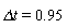`&Delta;t` = .95