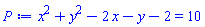 x^2+y^2-2*x-y-2 = 10