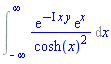 Int(exp(-I*x*y)*exp(x)/cosh(x)^2, x = -infinity .. infinity)