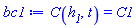 C(h__1, t) = C1
