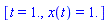 [t = 1., x(t) = HFloat(1.0)]