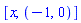[x, RealRange(Open(-1), Open(0))]