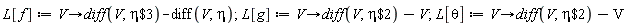 L[f] := proc (V) options operator, arrow; diff(V, `$`(eta, 3))-(diff(V, eta)) end proc; L[g] := proc (V) options operator, arrow; diff(V, `$`(eta, 2))-V end proc; L[theta] := proc (V) options operator, arrow; diff(V, `$`(eta, 2))-V end proc