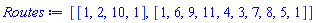 [[1, 2, 10, 1], [1, 6, 9, 11, 4, 3, 7, 8, 5, 1]]