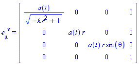 e[mu, `~nu`] = Matrix(%id = 18446744078574192990)