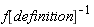 1/f[definition]