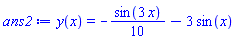y(x) = -(1/10)*sin(3*x)-3*sin(x)