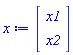 Vector(2, {(1) = x1, (2) = x2})