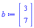 Vector(2, {(1) = 3, (2) = 7})