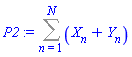 Sum(X[n]+Y[n], n = 1 .. N)