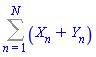 Sum(X[n]+Y[n], n = 1 .. N)