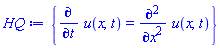 {diff(u(x, t), t) = diff(diff(u(x, t), x), x)}